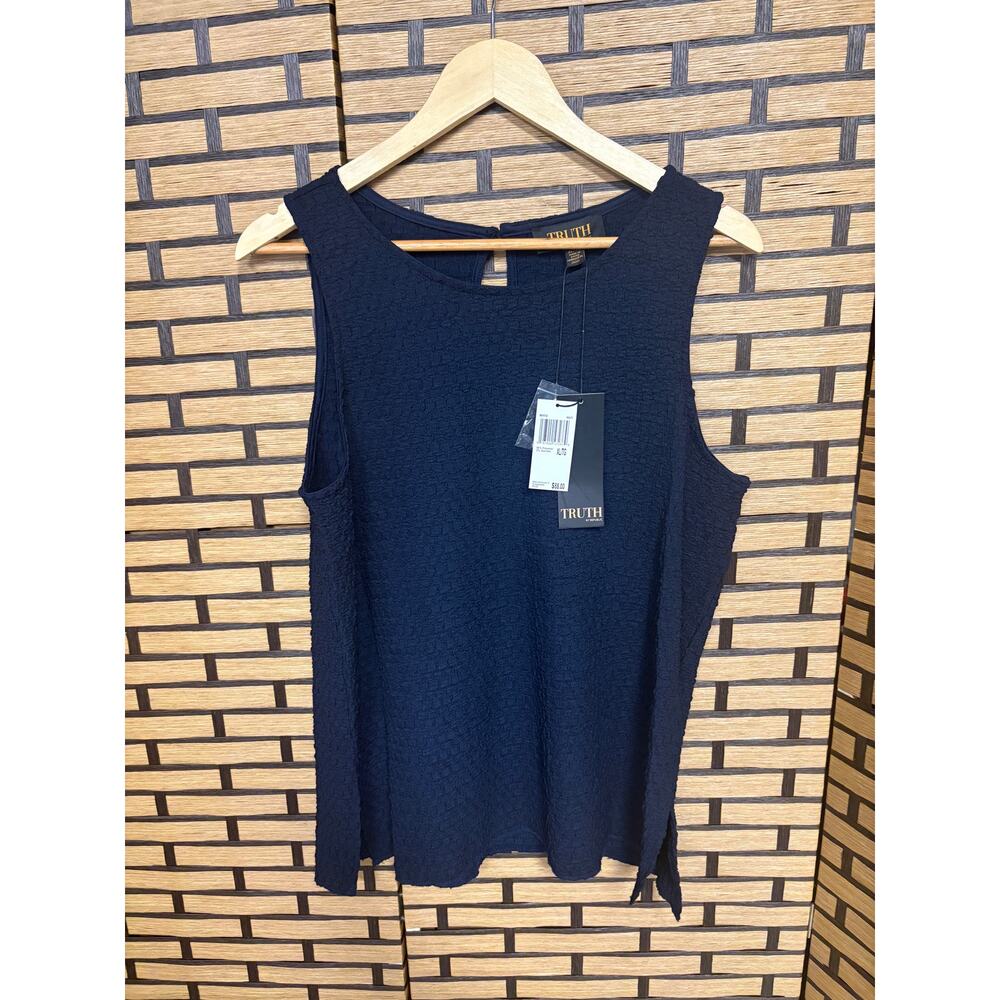 Truth Navy Textured Tank Top Size‎ Xl